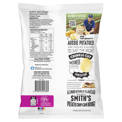Smiths Potato Chips Salt Vinegar 170gr Each | Liquorland