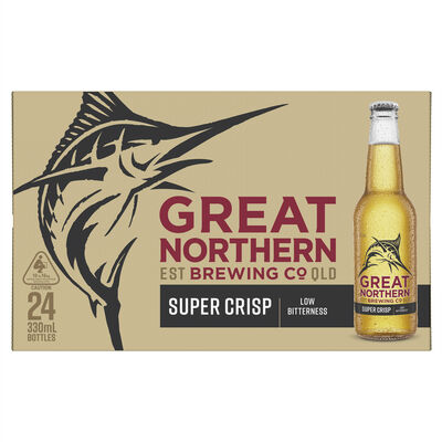 Great Northern Super Crisp Lager Bottle 330mL Carton 24 | undefined