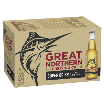 Great Northern Super Crisp Lager Bottle 330mL Carton 24 | undefined