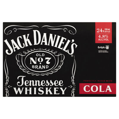 Jack Daniels Cola Bottle 330mL Carton 24 | Liquorland