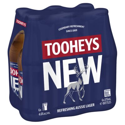 Tooheys New Bottle 375mL Pack 6 | Liquorland