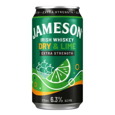 Jameson Smooth Dry Lime 6 3 Can 375mL Each | Liquorland