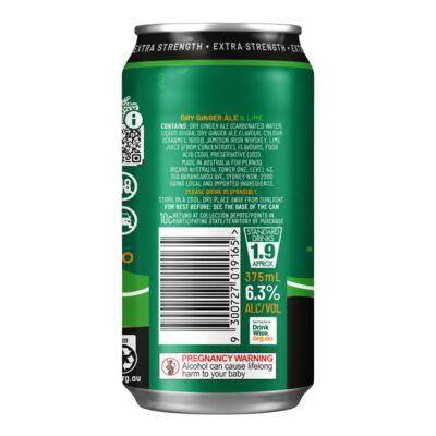 Jameson Smooth Dry Lime 6 3 Can 375mL Each | Liquorland