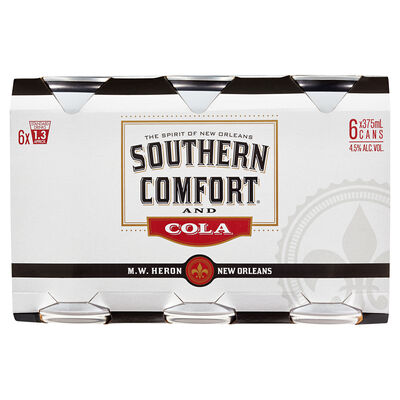 Southern Comfort Cola Cans 375mL Pack 6 | Liquorland