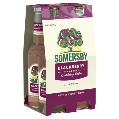 Somersby Blackberry Bottle 330mL Pack 4 | Liquorland
