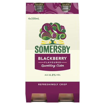 Somersby Blackberry Bottle 330mL Pack 4 | Liquorland
