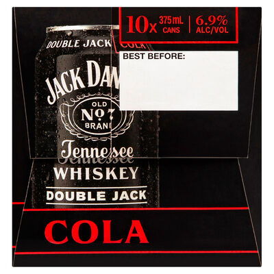 Jack Daniels Double Jack Cola Can 375mL 10pk Pack 10 | Liquorland
