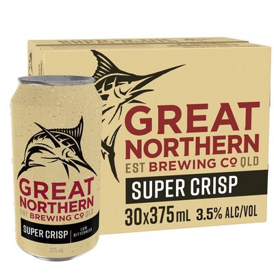Great Northern Super Crisp Lager Block Can 375mL Pack 30 | Liquorland