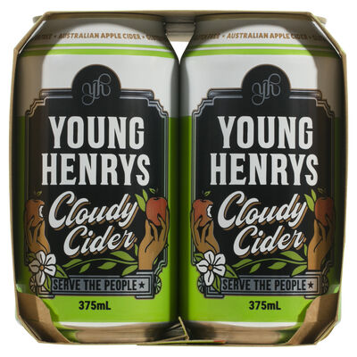 Young Henrys Cloudy Cider Can 375mL Pack 6 | undefined