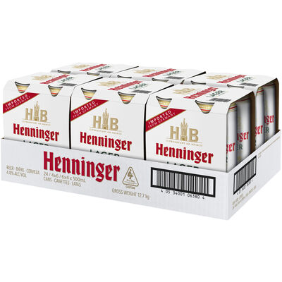 Henninger Lager Can 500mL Carton 24 | undefined