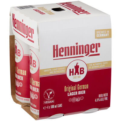 Henninger Lager Can 500mL Each | Liquorland