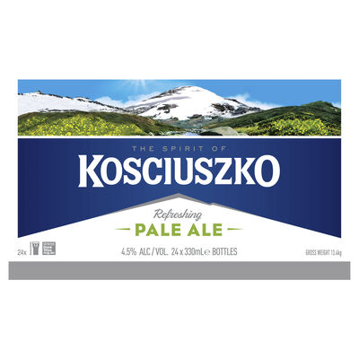 Kosciuszko Pale Ale Bottle 330mL Carton 24 | Liquorland