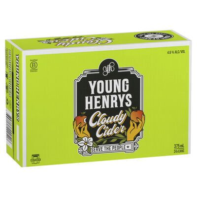 Young Henrys Cloudy Cider Can 375mL Carton 24 | Liquorland