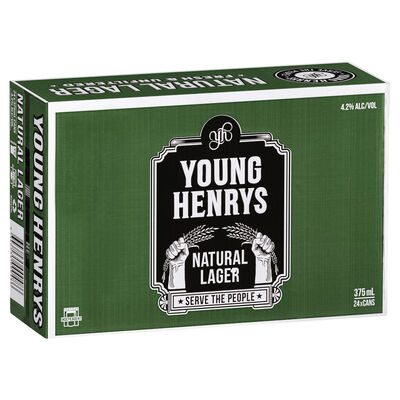 Young Henrys Natural Lager Can 375mL Carton 24 | Liquorland