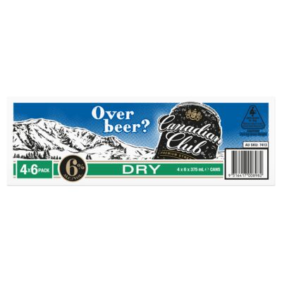 Canadian Club Premium And Dry Can 375mL Carton 24 | Liquorland