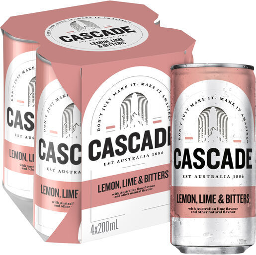 Cascade Lemon Lime & Bitters Can 200mL 4Pk First Choice Liquor Market