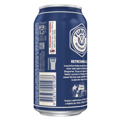 Furphy Refreshing Ale Can 375mL Each | Liquorland