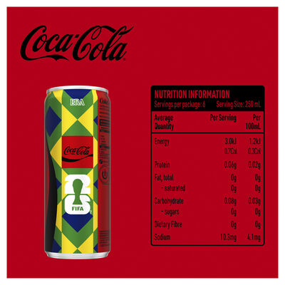 Coca Cola Zero Sugar Soft Drink Can 250mL Each | Liquorland