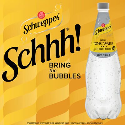 Schweppes Tonic Water Zero Sugar 1 1lt Each | Liquorland