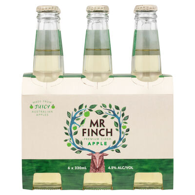 Mr Finch Apple Cider Bottle 330mL Pack 6 | Liquorland