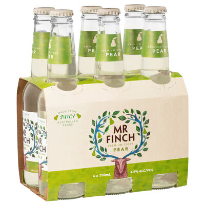 Mr Finch Pear Cider Bottle 330mL Pack 6 | Liquorland