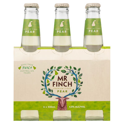 Mr Finch Pear Cider Bottle 330mL Pack 6 | Liquorland