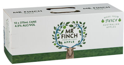 Mr Finch Apple Cider Can 375mL 10pk Pack 10 | Liquorland