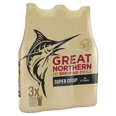 Great Northern Super Crisp Lager Bottle 700mL Pack 3 | Liquorland