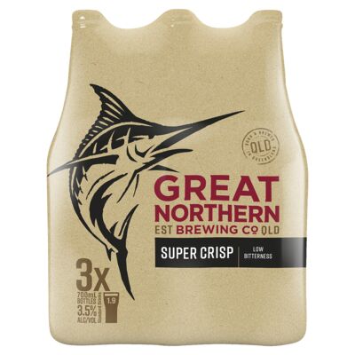 Great Northern Super Crisp Lager Bottle 700mL Pack 3 | Liquorland
