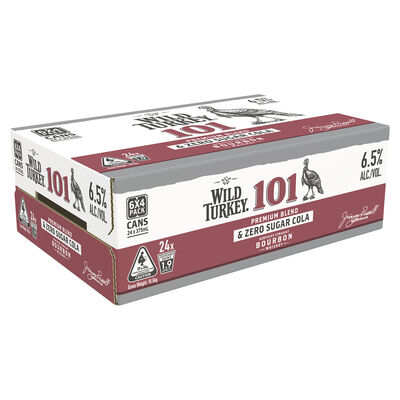 Wild Turkey 101 Zero Sugar Cola Can 375mL Carton 24 | Liquorland