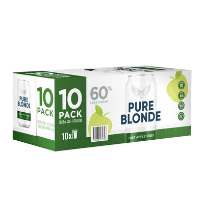Pure Blonde Cider Can 375mL 10pk Pack 10 | Liquorland