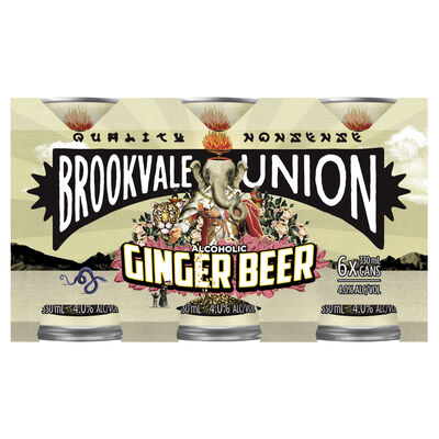 Brookvale Union Ginger Beer Can 330mL Pack 6 | Liquorland