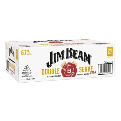 Jim Beam Double Serve Can 375mL Carton 24 | Liquorland