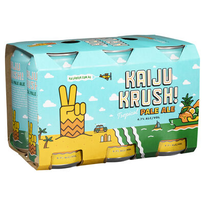 Kaiju Krush Tropical Pale Ale Can 375mL Pack 6 | Liquorland
