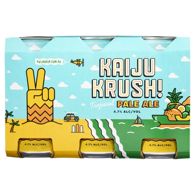 Kaiju Krush Tropical Pale Ale Can 375mL Pack 6 | Liquorland