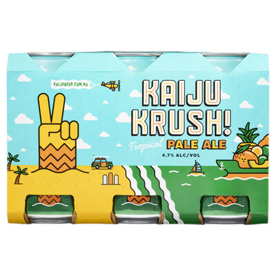 Kaiju Krush Tropical Pale Ale Can 375mL Pack 6 | Liquorland