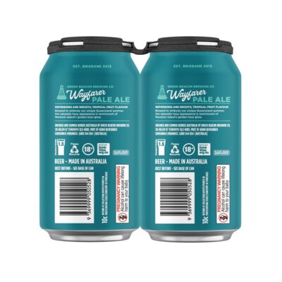 Green Beacon Wayfarer Tropical Pale Ale Can 375mL Pack 4 | Liquorland