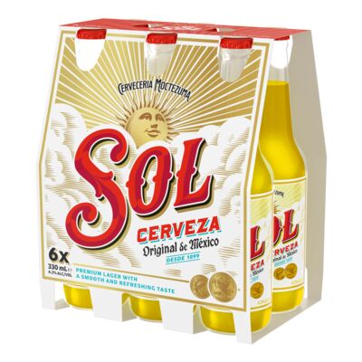 Sol Beer Bottle 330mL Pack 6 | Liquorland