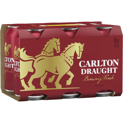 Carlton Draught Can 375mL Pack 6 | Liquorland