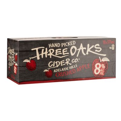 Three Oaks Cider Crushed Apple 8 Can 375mL 10pk Pack 10 | Liquorland