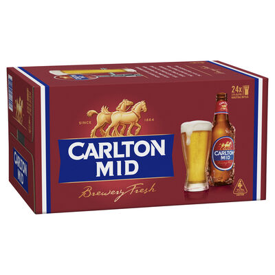 Carlton Mid Bottle 375mL Carton 24 | Liquorland