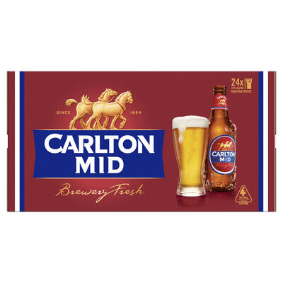 Carlton Mid Bottle 375mL Carton 24 | Liquorland