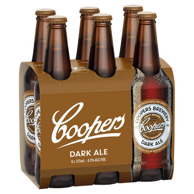 Coopers Dark Ale Bottle 375mL Pack 6 | Liquorland