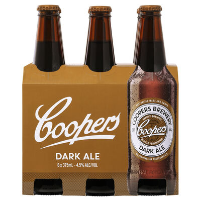 Coopers Dark Ale Bottle 375mL Pack 6 | Liquorland