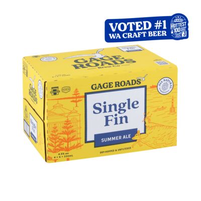 Gage Roads Single Fin Summer Ale Bottle 330mL Carton 24 | Liquorland