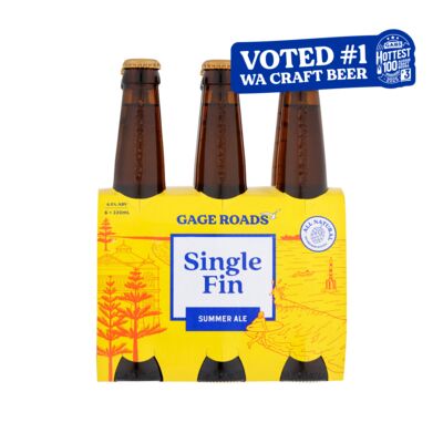 Gage Roads Single Fin Summer Ale Bottle 330mL Pack 6 | Liquorland