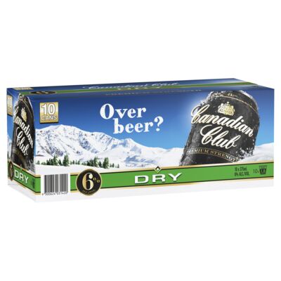 Canadian Club Premium And Dry Can 375mL 10pk Pack 10 | Liquorland