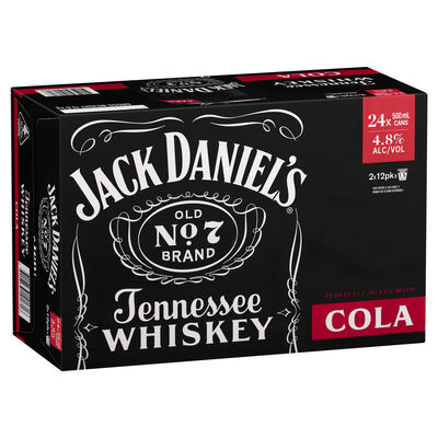 Jack Daniels Cola Tallie Can 500mL Carton 24 | Liquorland