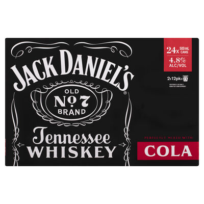 Jack Daniels Cola Tallie Can 500mL Carton 24 | Liquorland