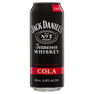 Jack Daniels Cola Tallie Can 500mL Each | Liquorland
